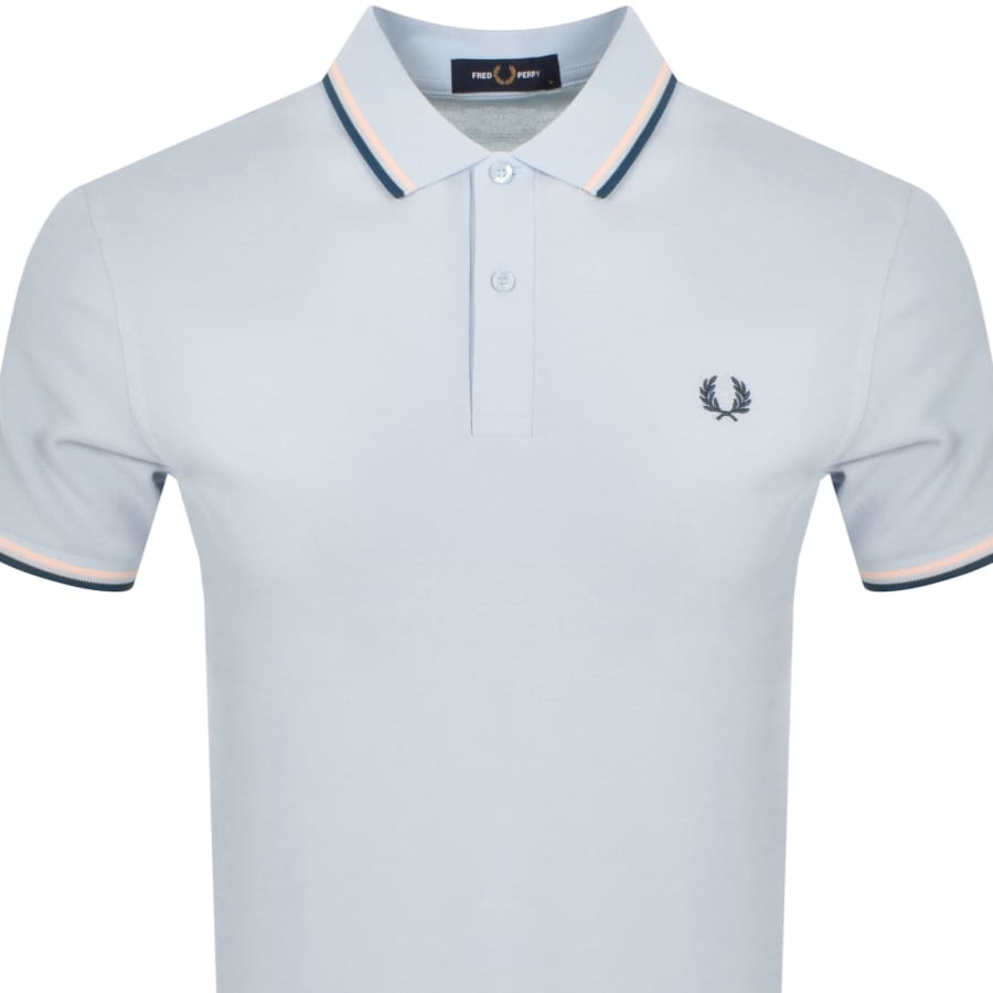 Fred Perry Twin Tipped Polo T Shirt Blue